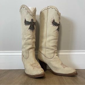 Zodiac USA Suede Phoenix Feather Boots, 10